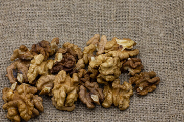 walnuts on wooden background