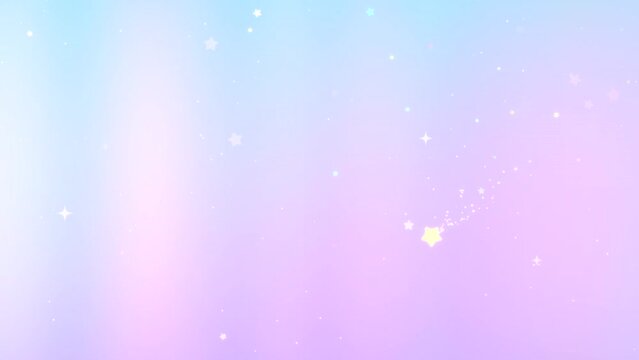 Looped abstract iridescent gradient flowing waves background with shooting stars animation.