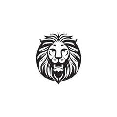 Obraz premium lion logo , positive negative space lion logo