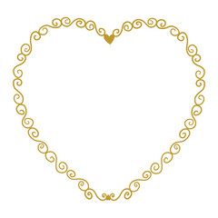 Gold Elegant Heart Frame