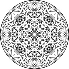 Mandala coloring page for adults