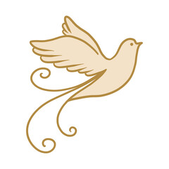 Elegant Pigeon Hand Drawn