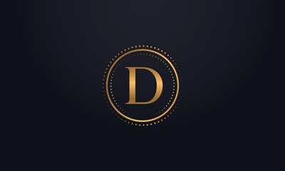 Dot circle logo and dot circle tech symbol with letters and technology dot circle icon letter