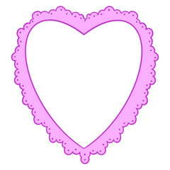 Fototapeta na wymiar Purple Elegant Heart Frame