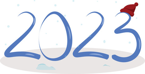 Obraz premium Calendar, new year 2023, celebration in the winter of the New Year, gifts and festive winter moodCalendar, new year 2023, celebration in the winter of the New Year, gifts and festive winter mood