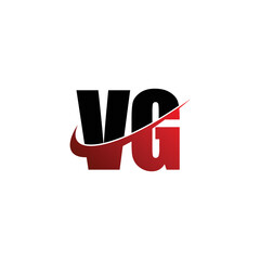 Letter VG simple logo design vector