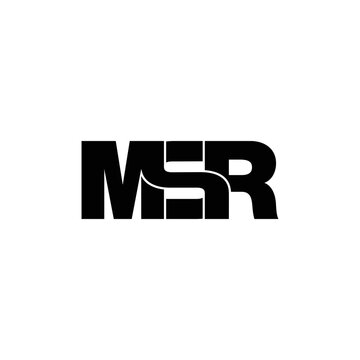 MSR letter monogram logo design vector