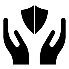 Fototapeta premium hand shield icon