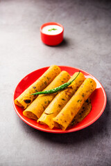 Methi Thepla is a Gujarati flatbread similar to paratha, made of whole wheat flour, oil, spices.