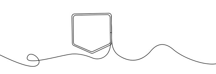 One line label, discount, tag vectorOne continuous line drawing of discount banner.Discount banner continuous line.Promotion sticker one line.Arrow line.Badge tag sale line.Discount ribbon hand drawn