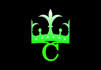 C royal Logo Design Template Vector monogram.