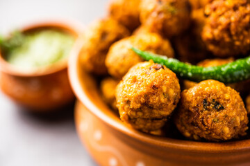 Moong Dal Vada Also mungode , Pakoda, Pakode, Pakore, Moong wada, Pakora or Bhajiya, tea time snack