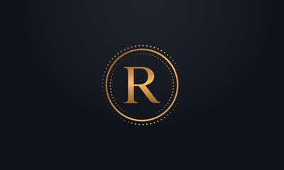 Dot circle logo and dot circle tech symbol with letters and technology dot circle icon letter