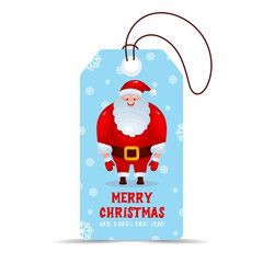 New Year and Christmas tags, Santa Claus