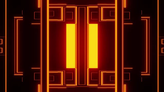 Orange stripes VJ loop light background neon show