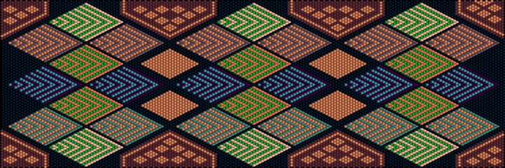 New Year, Christmas, winter, festive pixel pattern.