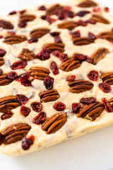 Homemade White Chocolate Cranberry Pecan Fudge