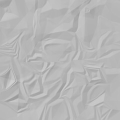 Wrinkled paper white background texture. Crumbled paper effect