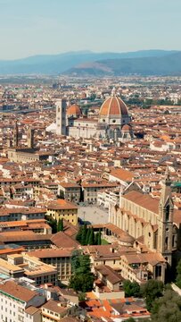 Cityscape of Florence. Vertical video