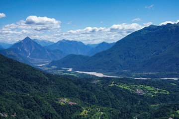 Naklejka premium Mountain landscape near Ampezzo, Friuli-Venezia Giulia