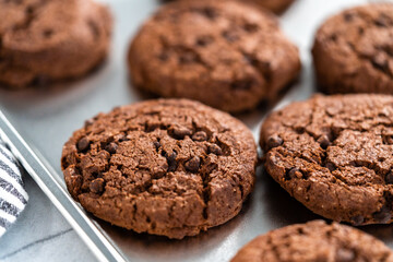 Double chocolate chip cookies