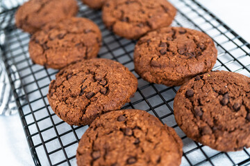 Double chocolate chip cookies