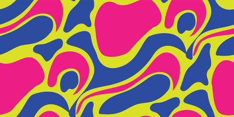 Abstract Hand Drawn Various Shapes Vector Objects Contemporary Modern Illustration Seamless Pattern Trendy Fashion Colors Perfect for Allover Fabric Print