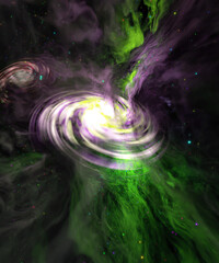 Spiral galaxy space background