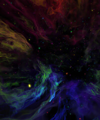Background with colourful space