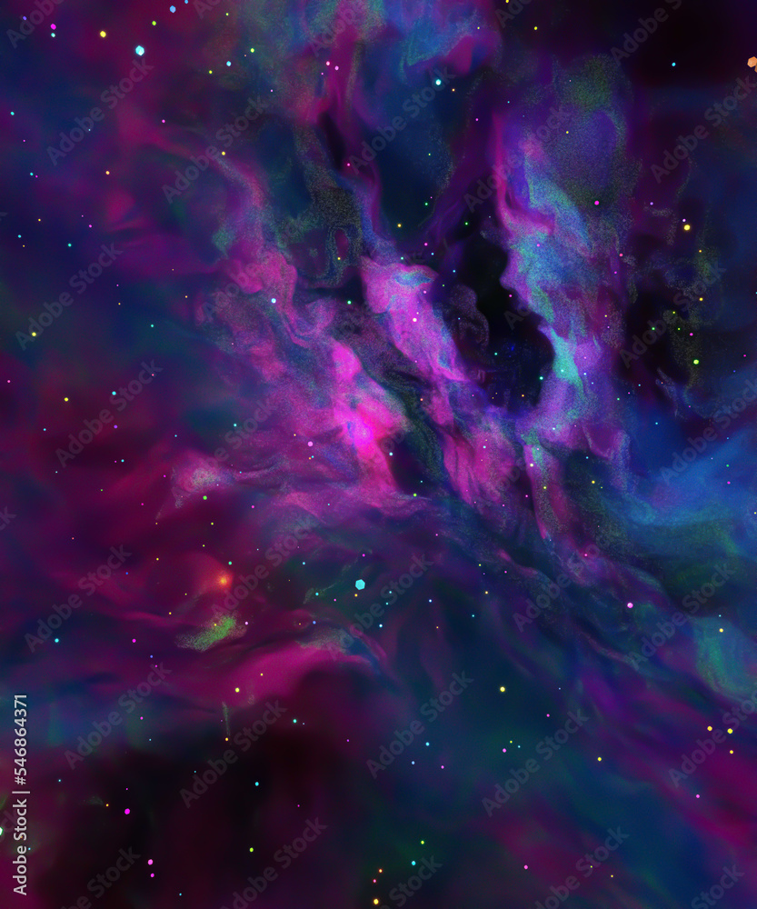 Wall mural space pathway background with space