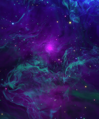 Purple background with space