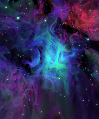 Magic of space galaxy nebula stars background