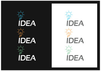 Light bulb Idea, creative logo concept