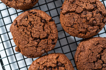 Double chocolate chip cookies