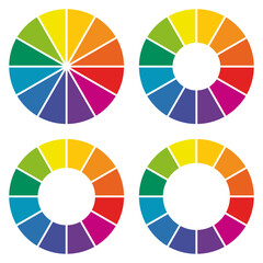 pie chart,colorful infographic templates,color circle with 12 colors, vector illustration.