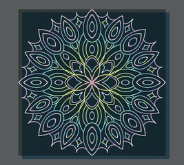 Mandala decoration Vector background. Snowflake. Circular pattern Decorative ornament in ethnic oriental style. The ability to change to any size and color.
