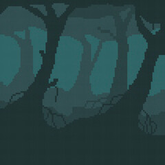 dark forest pixel art