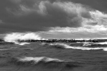 storm over the sea