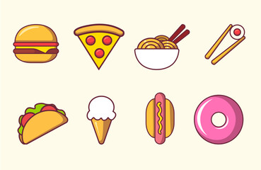 Food icons set