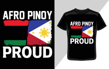 Afro Pinoy Proud T-shirt design