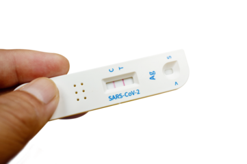 ATK test results: positive ATK result. PNG Photo with transparent background