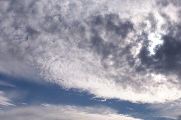 clouds on the blue sky