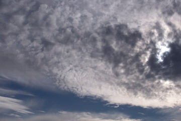 clouds on the blue sky