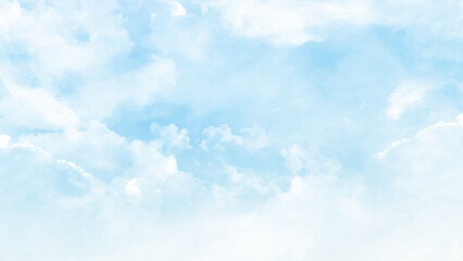 Naklejka na ściany i meble Sky with clouds. Natural sky beautiful blue and white texture background
