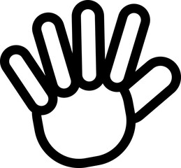 hand icon image. minimalist illustration in vector. Sign are given by hand