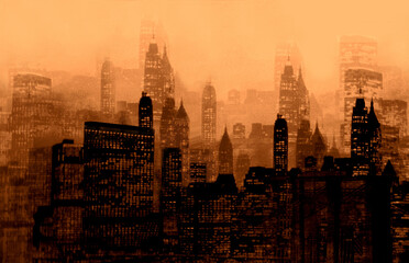 An ethereal abstract of a futuristic New York City