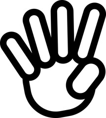 Hand icon image. minimalist illustration. Signs are given by hand