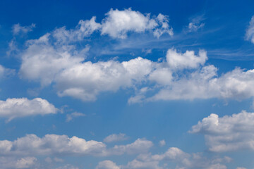 white clouds in a blue sky