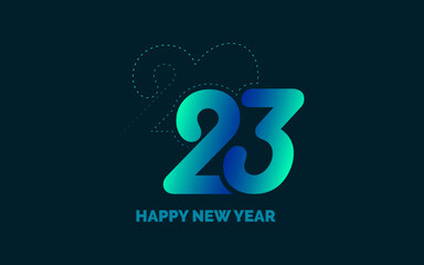 2036 Happy New Year symbols. New 2023 Year typography design. 2023 numbers logotype illustration. Vector illustration