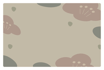 和風な背景　梅の花